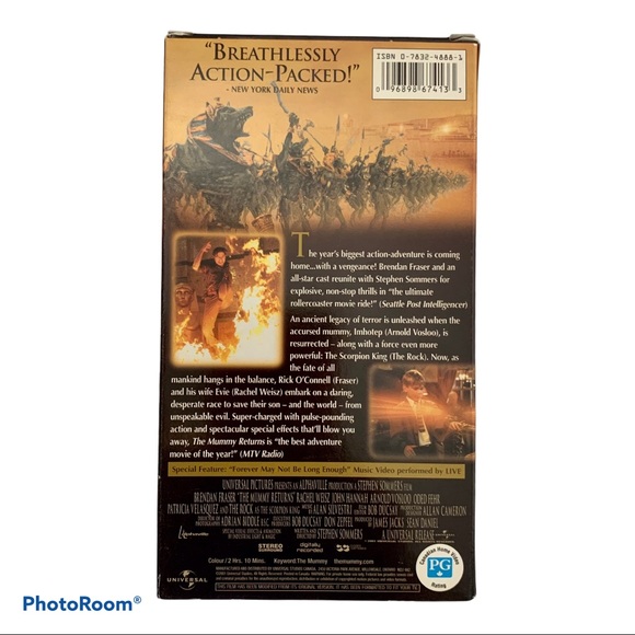 🍒$10ea or 3/$20 The Mummy Returns VHS - Picture 2 of 2